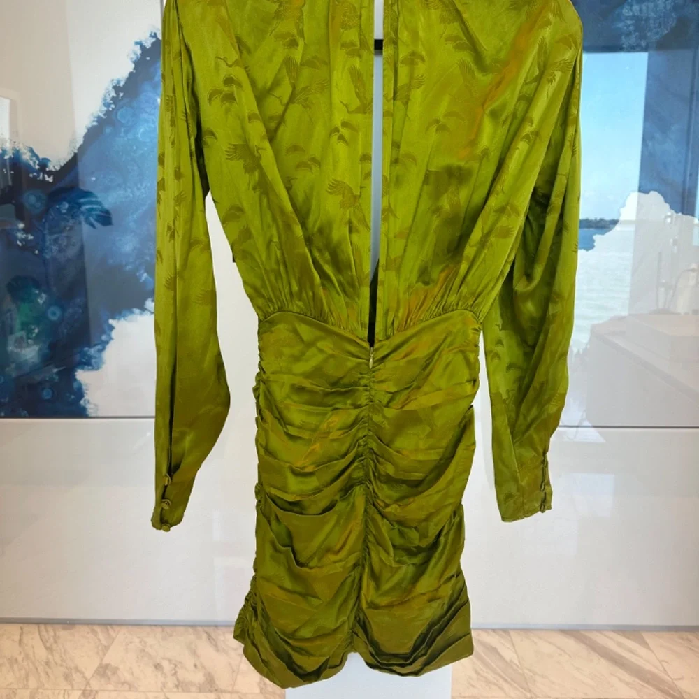 Ronny Kobo Michelle Ruched Satin Jacquard Mini Dress - Picture 4 of 6